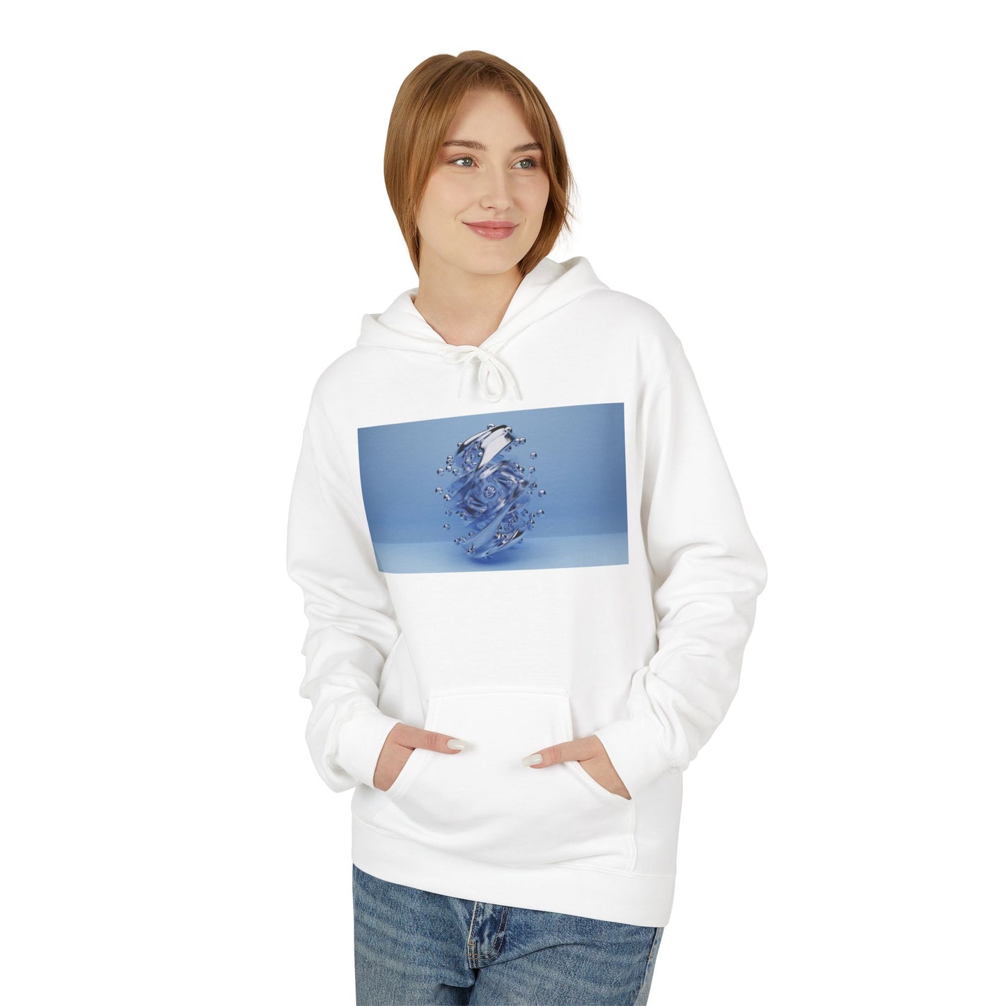 HOA Chic Water Splash Fleece Hoodie - Unisex Softstyle for Everyday Comfort