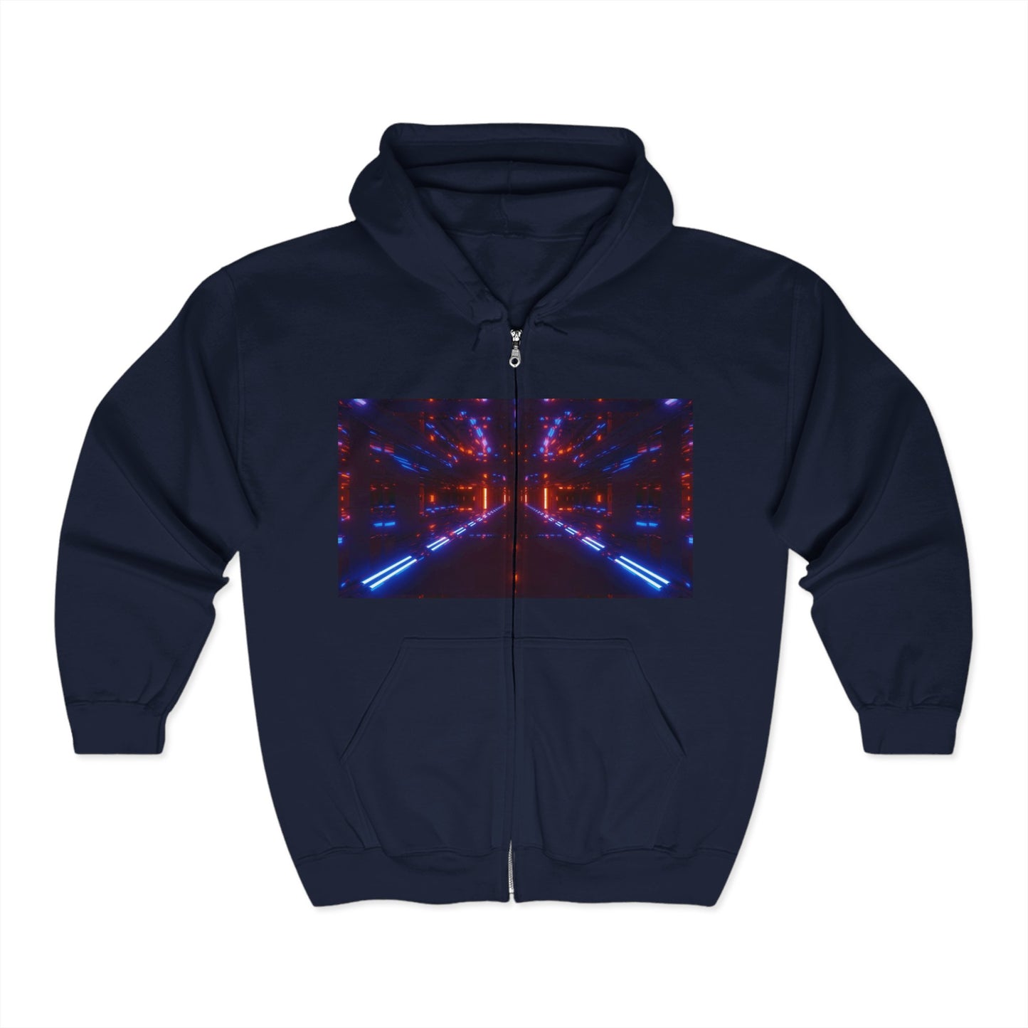 HOA Futuristic Glow Full Zip Hoodie - Unisex Heavy Blend™