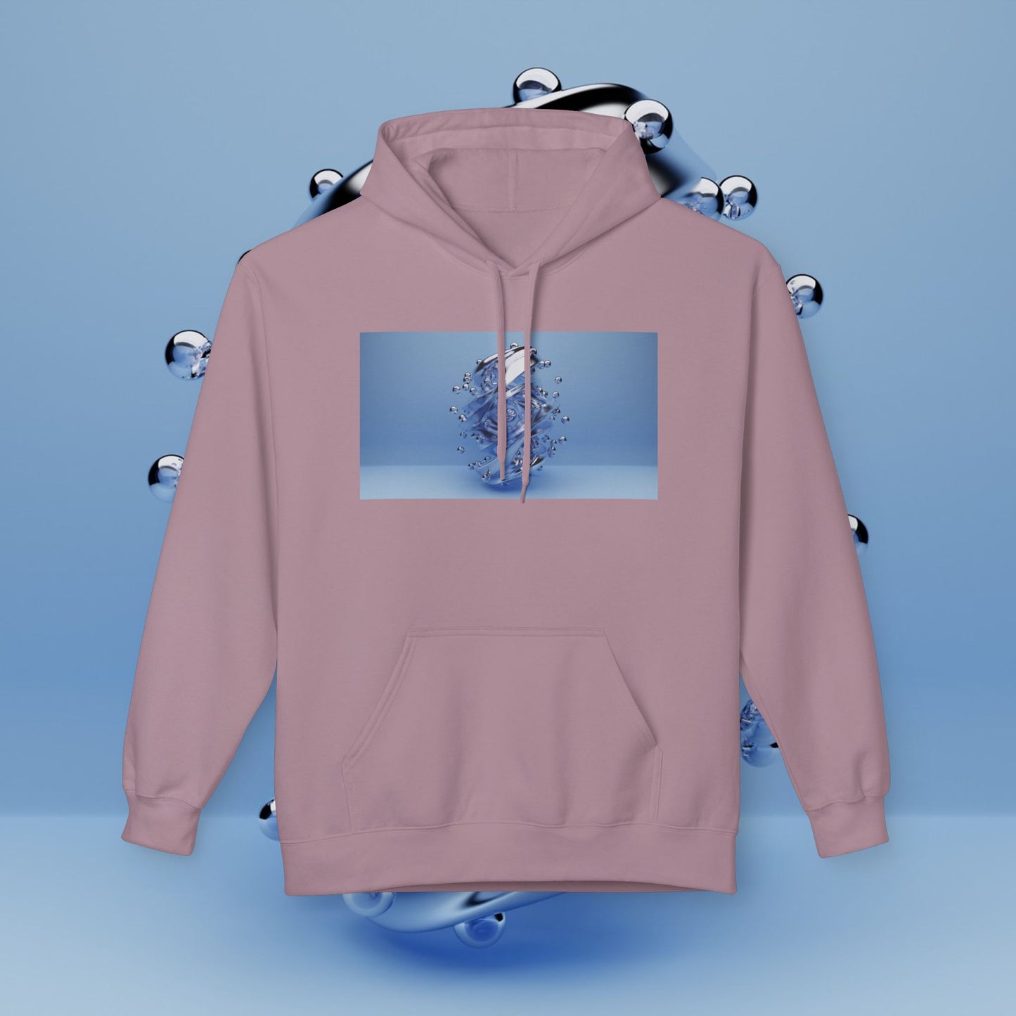 HOA Chic Water Splash Fleece Hoodie - Unisex Softstyle for Everyday Comfort