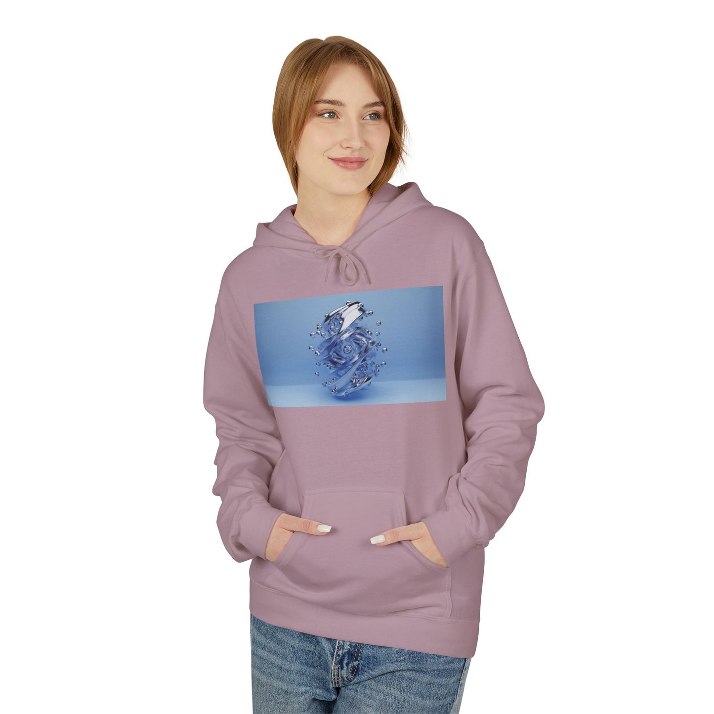 HOA Chic Water Splash Fleece Hoodie - Unisex Softstyle for Everyday Comfort