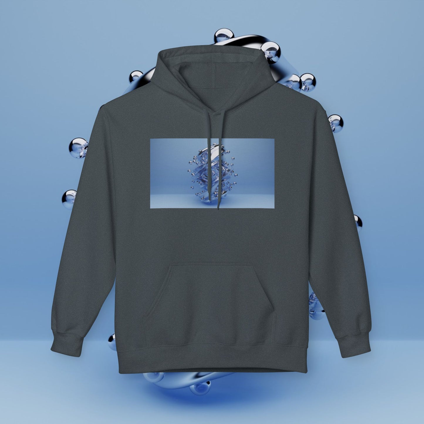 HOA Chic Water Splash Fleece Hoodie - Unisex Softstyle for Everyday Comfort