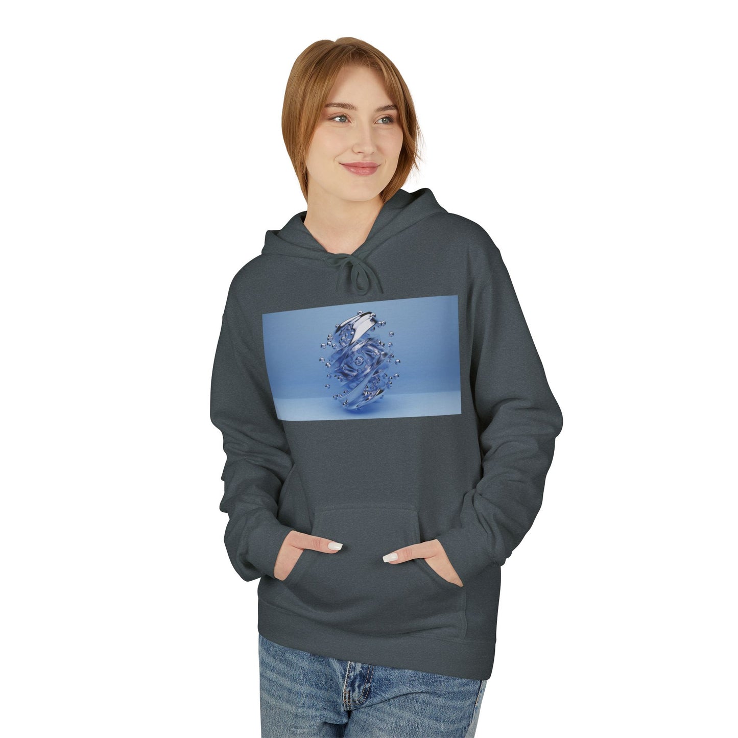 HOA Chic Water Splash Fleece Hoodie - Unisex Softstyle for Everyday Comfort