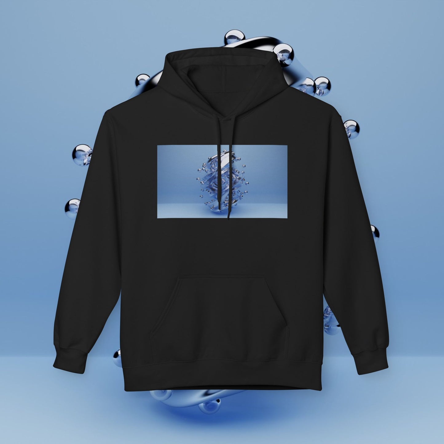 HOA Chic Water Splash Fleece Hoodie - Unisex Softstyle for Everyday Comfort