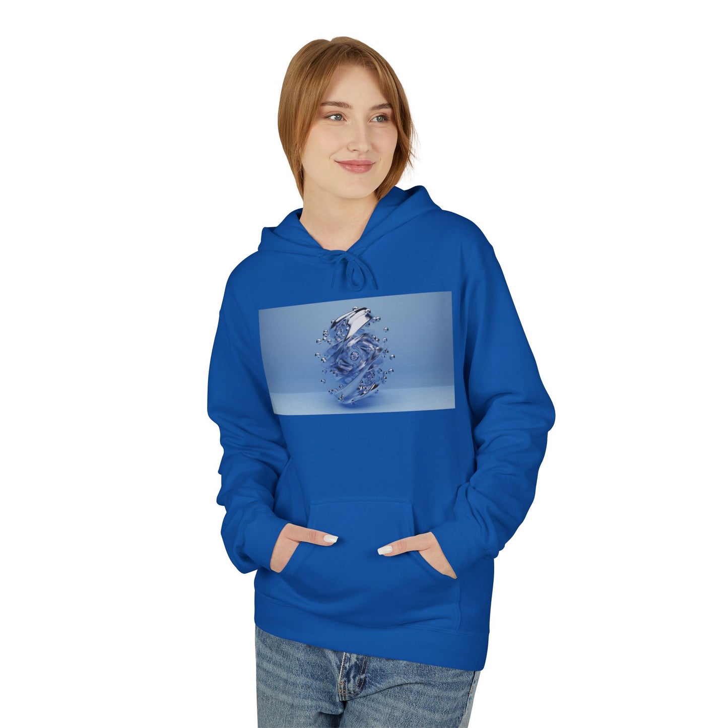 HOA Chic Water Splash Fleece Hoodie - Unisex Softstyle for Everyday Comfort
