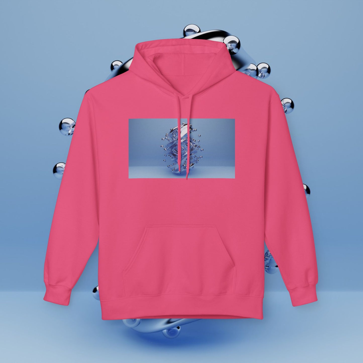 HOA Chic Water Splash Fleece Hoodie - Unisex Softstyle for Everyday Comfort