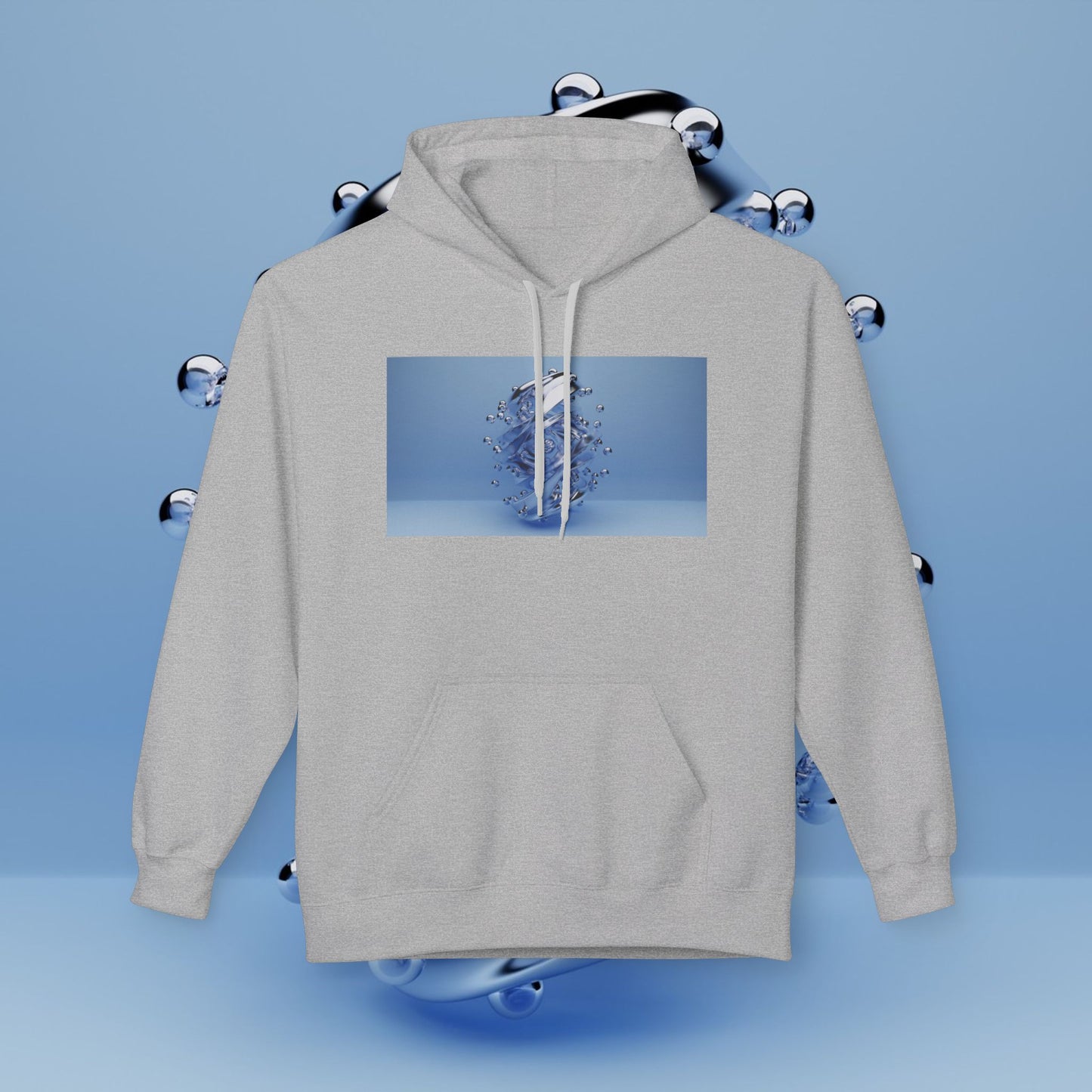 HOA Chic Water Splash Fleece Hoodie - Unisex Softstyle for Everyday Comfort