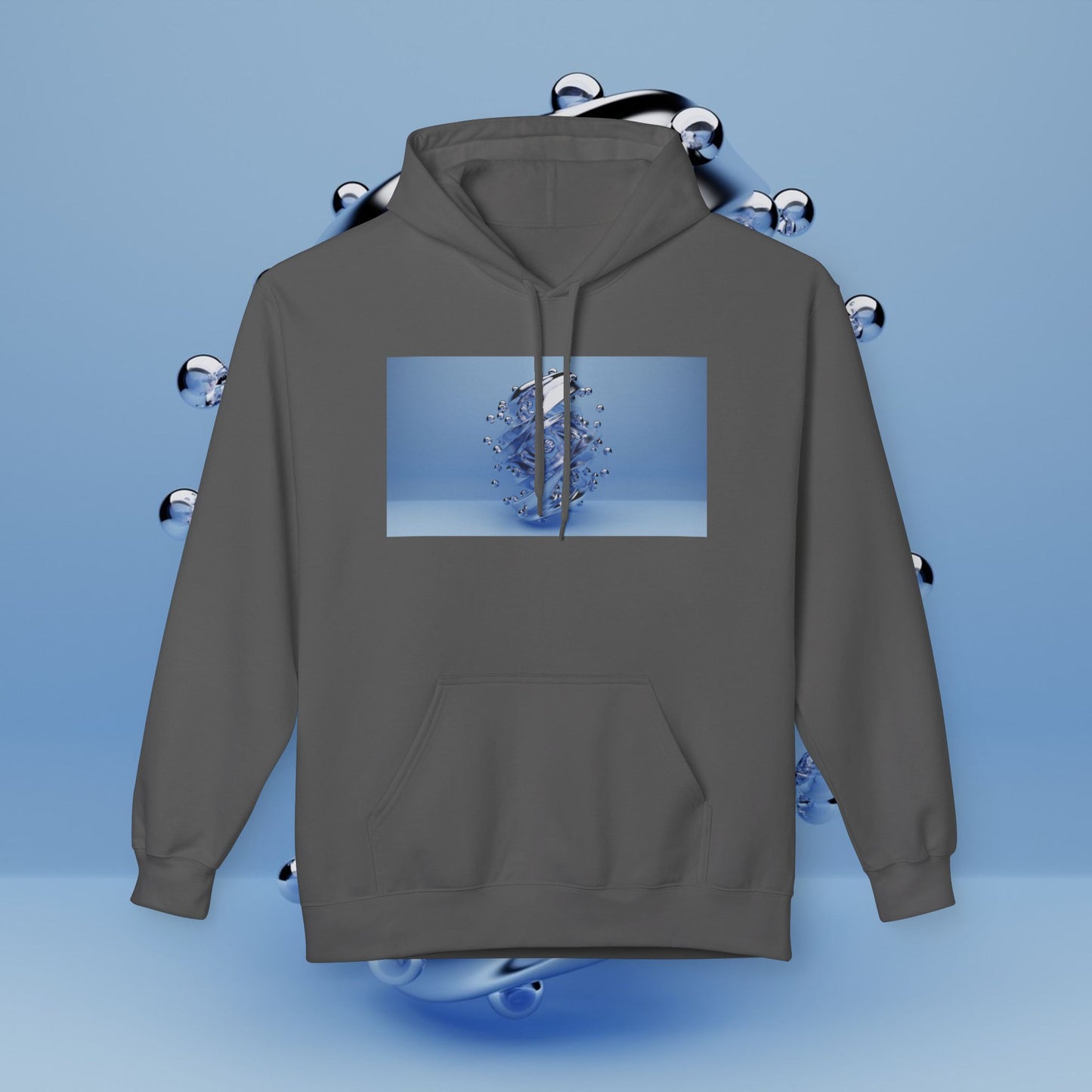 HOA Chic Water Splash Fleece Hoodie - Unisex Softstyle for Everyday Comfort