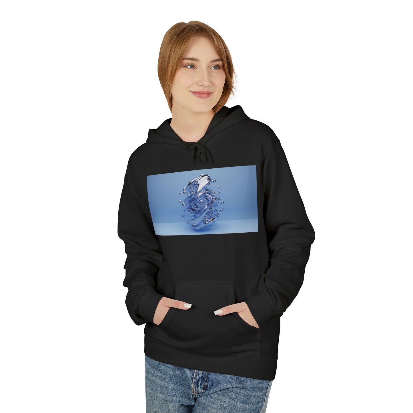 HOA Chic Water Splash Fleece Hoodie - Unisex Softstyle for Everyday Comfort