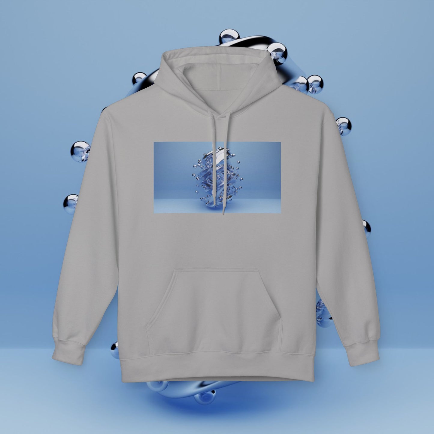 HOA Chic Water Splash Fleece Hoodie - Unisex Softstyle for Everyday Comfort