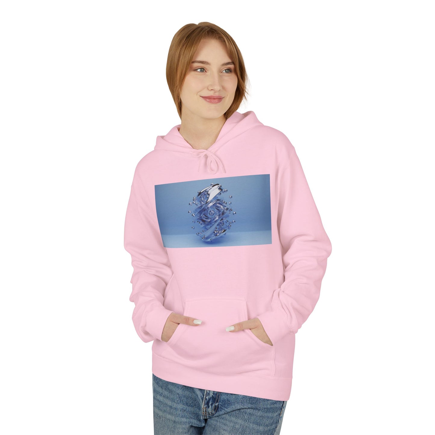 HOA Chic Water Splash Fleece Hoodie - Unisex Softstyle for Everyday Comfort