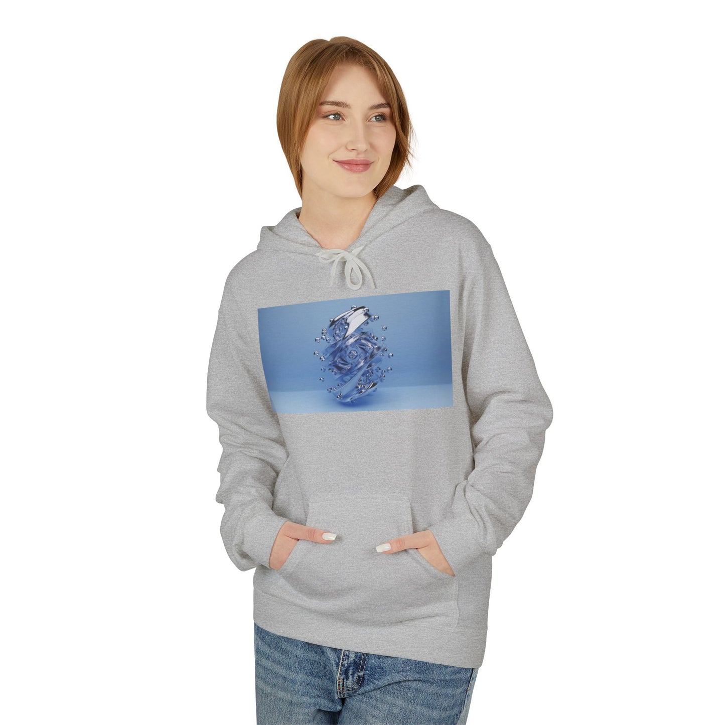 HOA Chic Water Splash Fleece Hoodie - Unisex Softstyle for Everyday Comfort