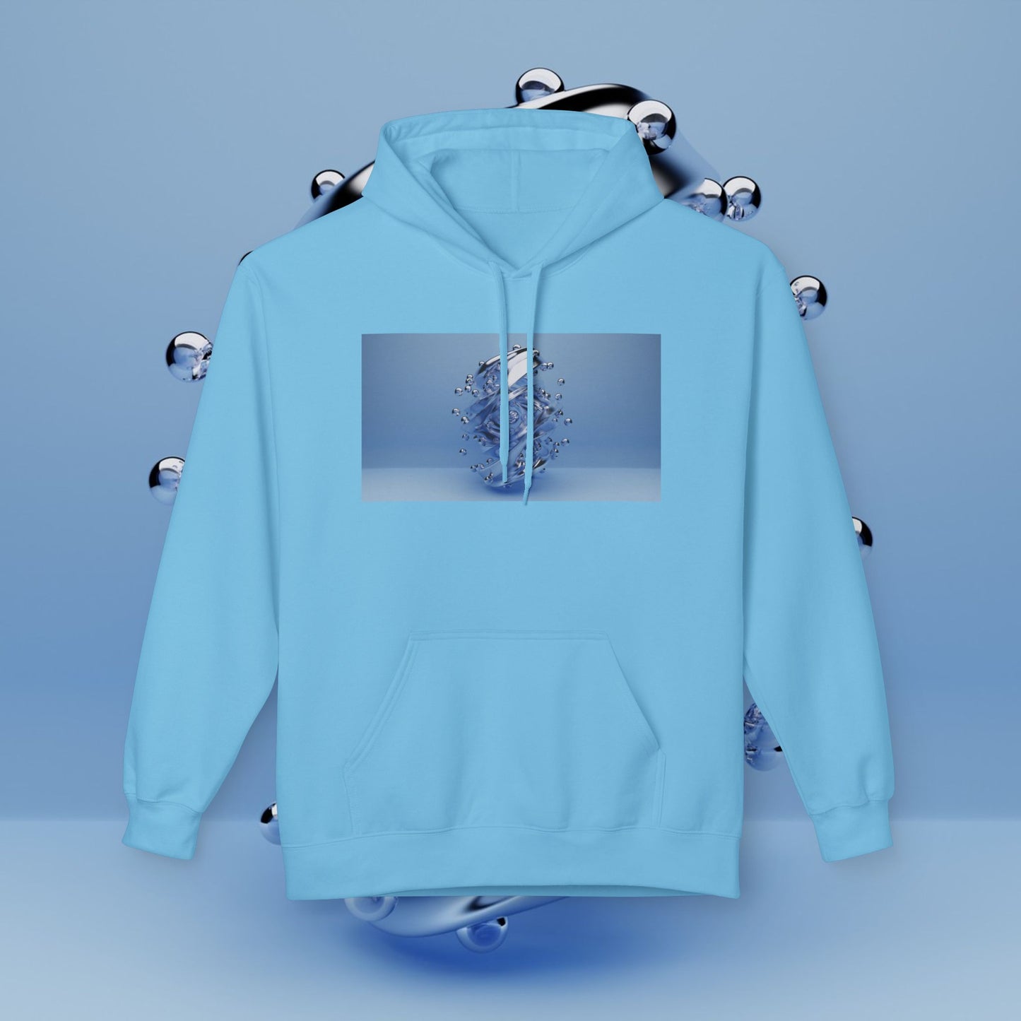 HOA Chic Water Splash Fleece Hoodie - Unisex Softstyle for Everyday Comfort