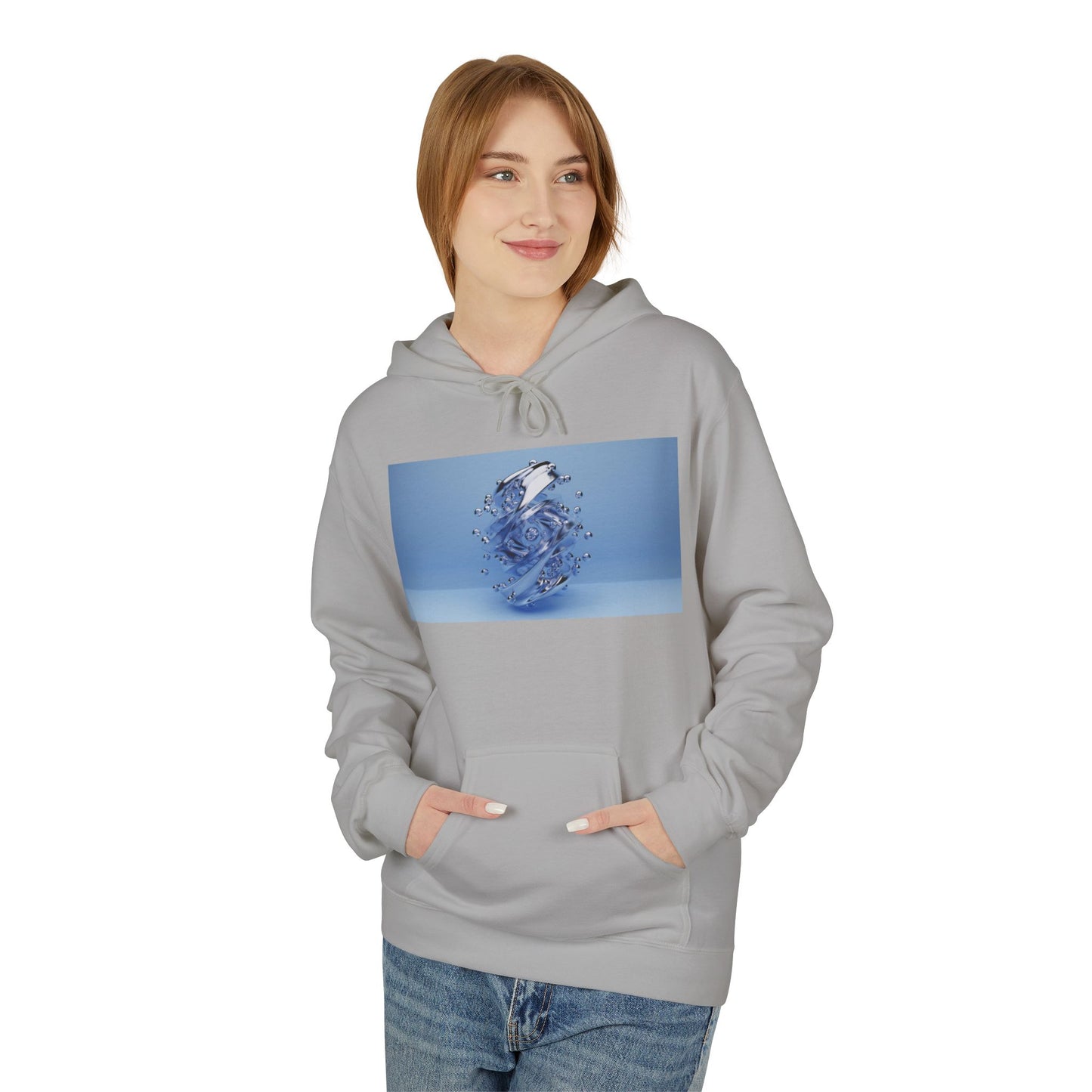 HOA Chic Water Splash Fleece Hoodie - Unisex Softstyle for Everyday Comfort