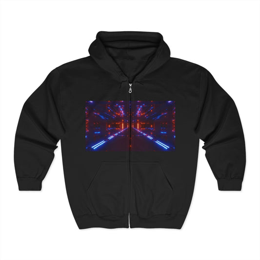 HOA Futuristic Glow Full Zip Hoodie - Unisex Heavy Blend™