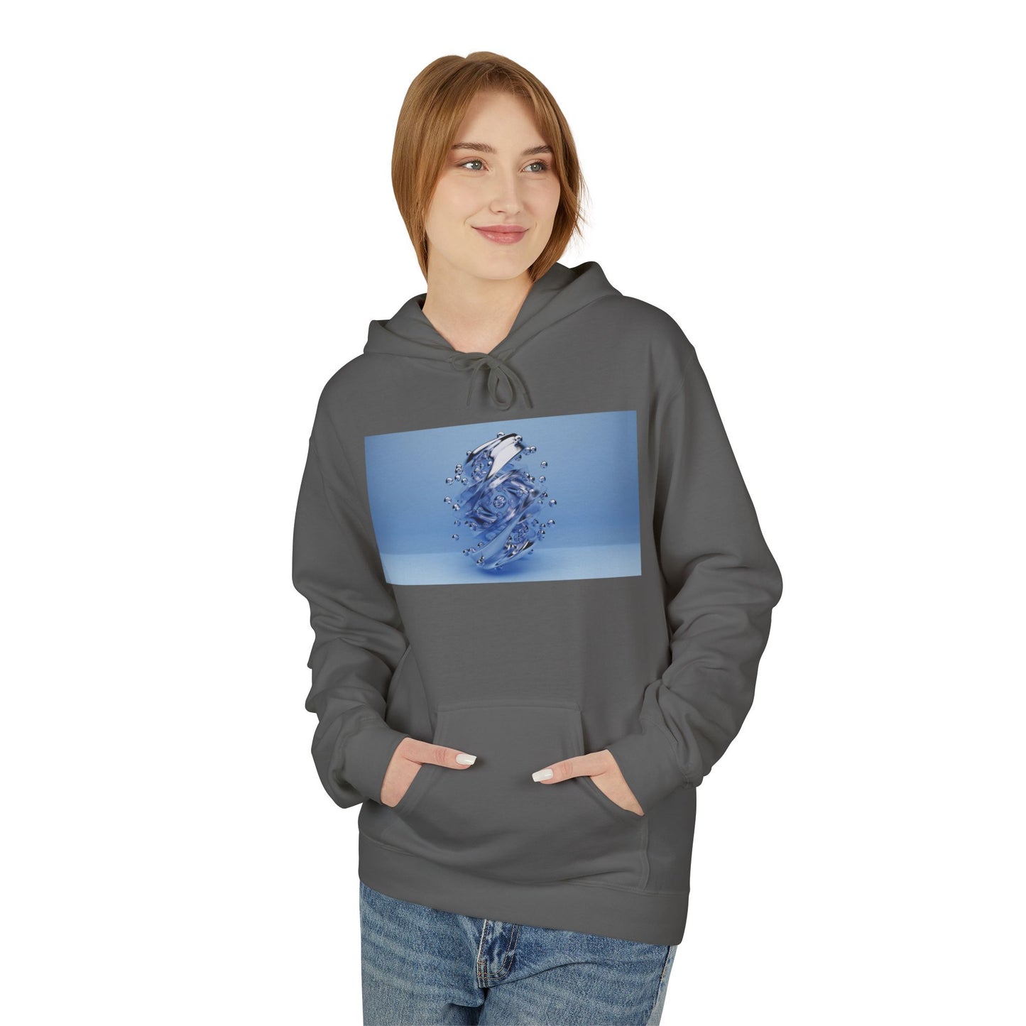 HOA Chic Water Splash Fleece Hoodie - Unisex Softstyle for Everyday Comfort